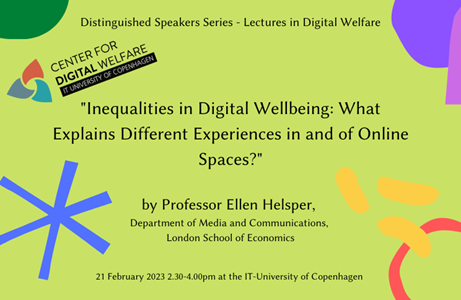 Inequalities in Digital Well being event poster